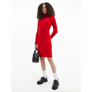 Calvin Klein dámská červené vlněné šaty - XS (XL6)